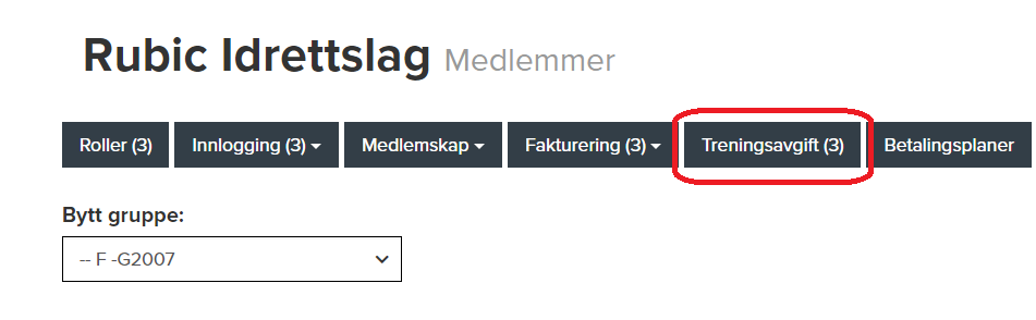 treningsavgift